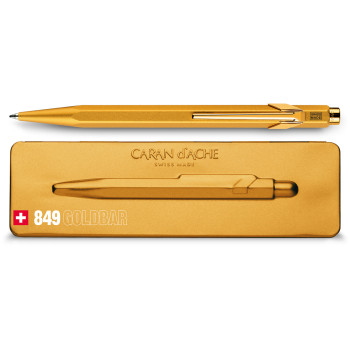 Caran d'Ache 849 Ballpoint Pen - Gold Bar (Slimpack) - Picture 1