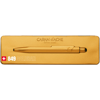 Caran d'Ache 849 Ballpoint Pen - Gold Bar (Slimpack) - Picture 2