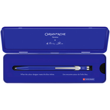 Caran d'Ache 849 Ballpoint Pen - Klein Blue (Slimpack) - Picture 2