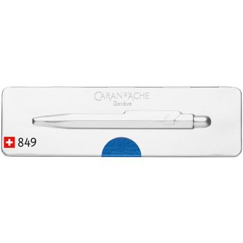 Caran d'Ache 849 Ballpoint Pen - Metal-X Blue (Slimpack) - Picture 2