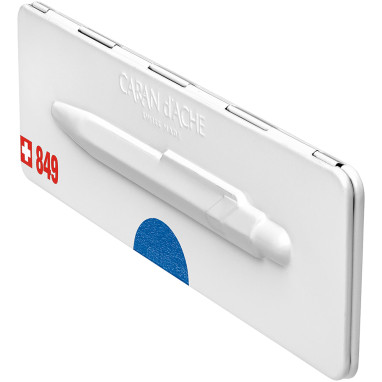 Caran d'Ache 849 Ballpoint Pen - Metal-X Blue (Slimpack) - Picture 3