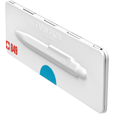 Caran d'Ache 849 Ballpoint Pen - Metal-X Turquoise (Slimpack) - Picture 3