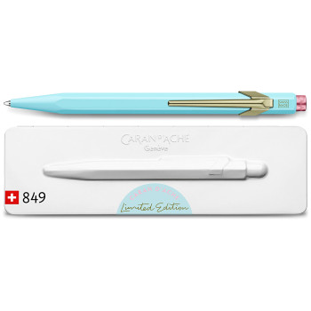 Caran d'Ache 849 Claim Your Style Ballpoint Pen - Bluish Pale (Gift Boxed) - Picture 1