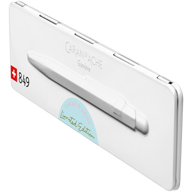 Caran d'Ache 849 Claim Your Style Ballpoint Pen - Bluish Pale (Gift Boxed) - Picture 3