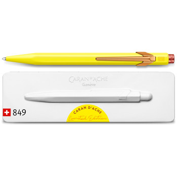 Caran d'Ache 849 Claim Your Style Ballpoint Pen - Canary Yellow (Gift Boxed) - Picture 1