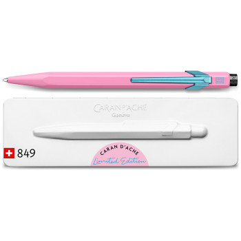 Caran d'Ache 849 Claim Your Style Ballpoint Pen - Hibiscus Pink (Gift Boxed) - Picture 1