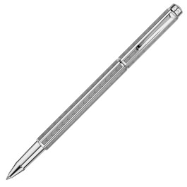 Caran d'Ache Ecridor Rollerball Pen - 'Chevron' Silver Plated