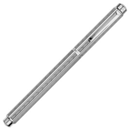 Caran d'Ache Ecridor Rollerball Pen - 'Chevron' Silver Plated - Picture 1