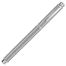 Caran d'Ache Ecridor Rollerball Pen - 'Cubrik' Silver Plated - Picture 1