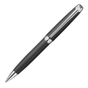 Caran d'Ache Léman Ballpoint Pen - Matt Black Lacquer Rhodium Trim