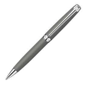 Caran d'Ache Léman Ballpoint Pen - Matt Grey Lacquer Rhodium Trim