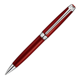 Caran d'Ache Léman Ballpoint Pen - Rouge Carmin Guilloché