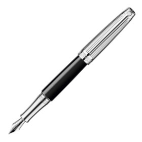 Caran d'Ache Léman Fountain Pen - Bi-Colour Black Lacquer Rhodium Trim