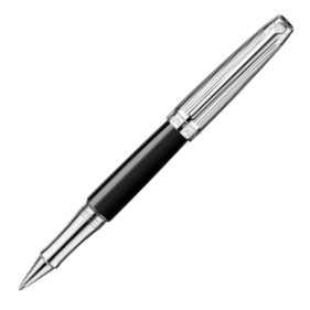 Caran d'Ache Léman Rollerball Pen - Bi-Colour Black Lacquer Rhodium Trim