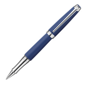 Caran d'Ache Léman Rollerball Pen - Blue Night Lacquer Rhodium Trim