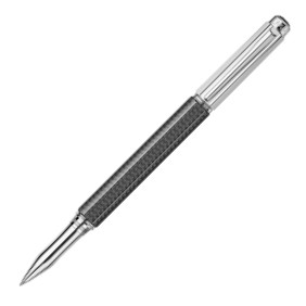 Caran d'Ache Varius Carbon Fibre Rollerball Pen - Silver