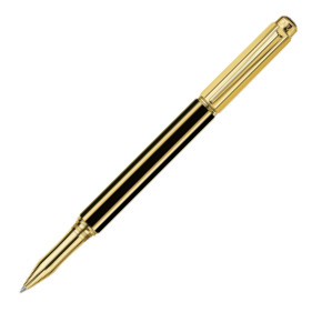 Caran d'Ache Varius China Rollerball Pen - Black Gold Plated