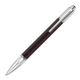 Caran d'Ache Varius Ebony Ballpoint Pen - Rhodium Coated