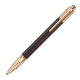 Caran d'Ache Varius Ebony Ballpoint Pen - Rose Gold Plated