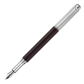 Caran d'Ache Varius Ebony Fountain Pen - Rhodium Coated