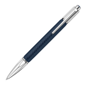 Caran d'Ache Varius Trophy Limited Edition Ballpoint Pen - Night Blue Leather