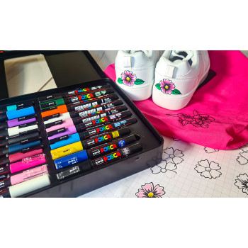 POSCA Illustration Paint Marker Set - Assorted Colours - Tin of 20 (Limited Edition) - Picture 3