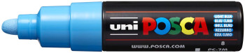 POSCA PC-7M Broad Bullet Tip Marker Pen - Light Blue