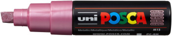 POSCA PC-8K Broad Chisel Tip Marker Pen - Metallic Pink