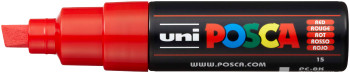 POSCA PC-8K Broad Chisel Tip Marker Pen - Red