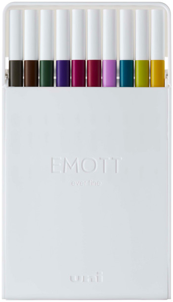 Uni-Ball PEM-SY Emott Fineliner Pens - Set No.3 (Pack of 10)