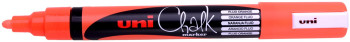 Uni-Ball PWE-5M ChalkGlass Marker - Bullet Tip - Fluorescent Orange