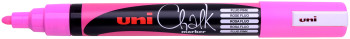 Uni-Ball PWE-5M ChalkGlass Marker - Bullet Tip - Fluorescent Pink