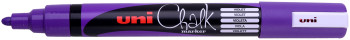 Uni-Ball PWE-5M ChalkGlass Marker - Bullet Tip - Violet