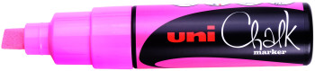 Uni-Ball PWE-8K ChalkGlass Marker - Chisel Tip - Fluorescent Pink