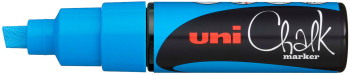 Uni-Ball PWE-8K ChalkGlass Marker - Chisel Tip - Light Blue