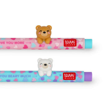 Legami Lovely Friends Gel Pen - Beary In Love (Set of 2) - Picture 1