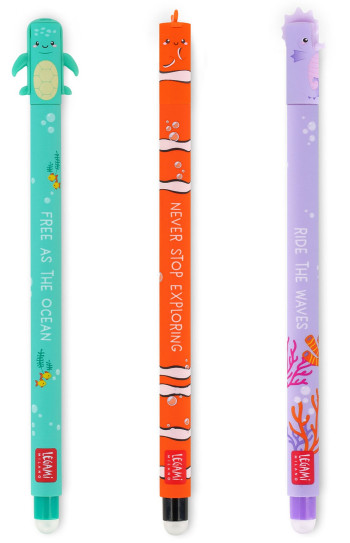 Legami Erasable Gel Pen - Under the Sea (Set of 3)