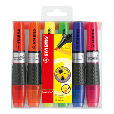 STABILO LUMINATOR Highlighter - Wallet of 6 - Assorted Colours