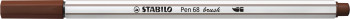 STABILO Pen 68 Fibre Tip Brush Pen  - Brown