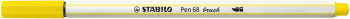 STABILO Pen 68 Fibre Tip Brush Pen  - Lemon Yellow