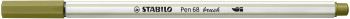 STABILO Pen 68 Fibre Tip Brush Pen - Mud Green