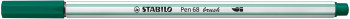 STABILO Pen 68 Fibre Tip Brush Pen  - Turquoise Green