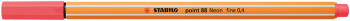 STABILO point 88 Fineliner - Neon Red