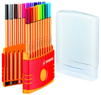 STABILO point 88 Fineliner Pen - Assorted Colours (Colourparade of 20)