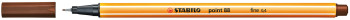 STABILO point 88 Fineliner Pen - Brown