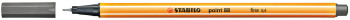 STABILO point 88 Fineliner Pen - Dark Grey