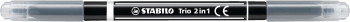 STABILO Trio 2 in 1 Fibre Tip Pen - Black