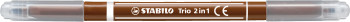 STABILO Trio 2 in 1 Fibre Tip Pen - Brown