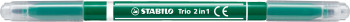 STABILO Trio 2 in 1 Fibre Tip Pen - Dark Green