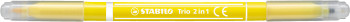 STABILO Trio 2 in 1 Fibre Tip Pen - Yellow